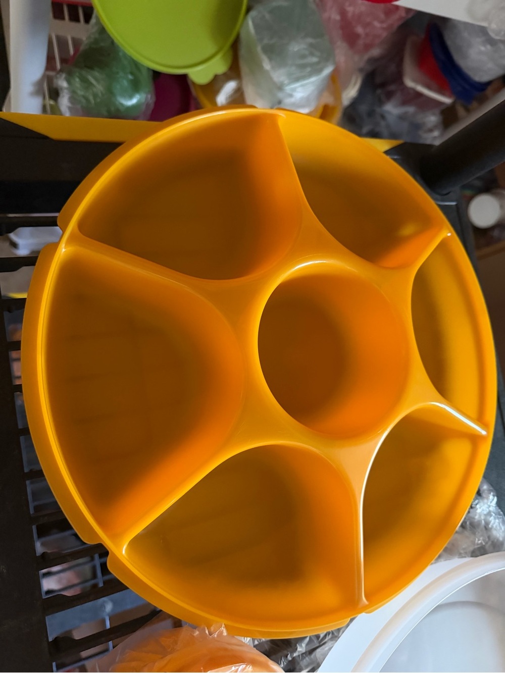 Yellow Plastic Snack Serving Tray - Brand
